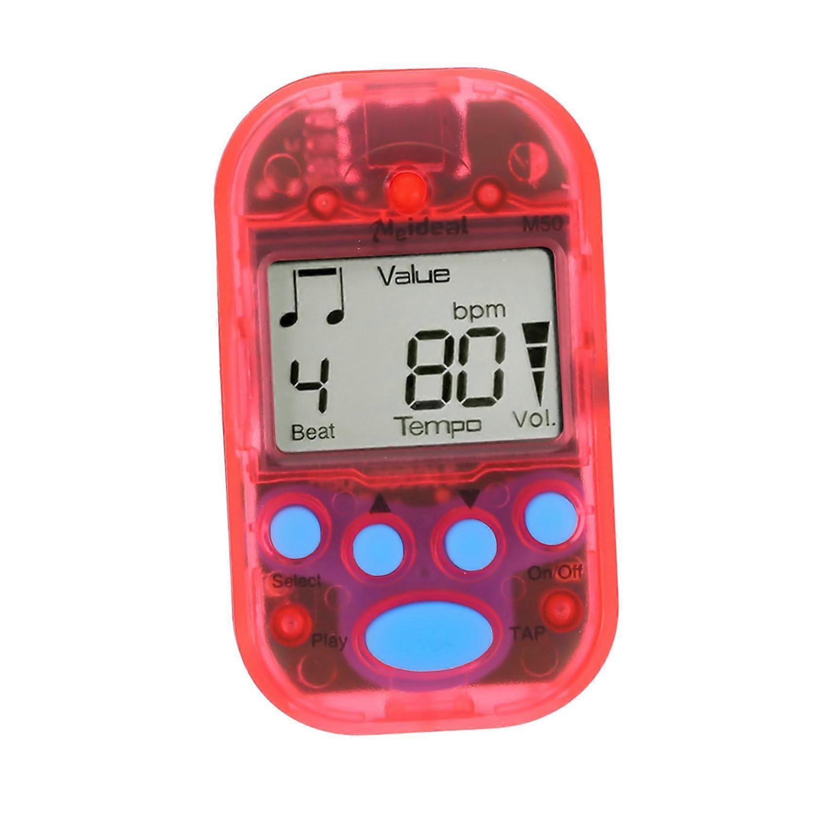 Electronic Metronome Rhythm Metronome For Practising Guitar Mini Light Metronome Tempo Metronome Plastic Red 5.5x3.5x2.2 cm