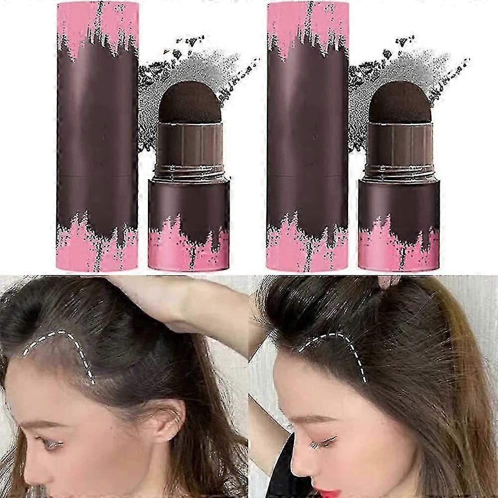 Bâton de poudre de racine des cheveux, poudre d’ombre à cheveux Root Touch Up Powder, stylo éponge imperméable à l’eau longue durée d’ombrage de cheveux