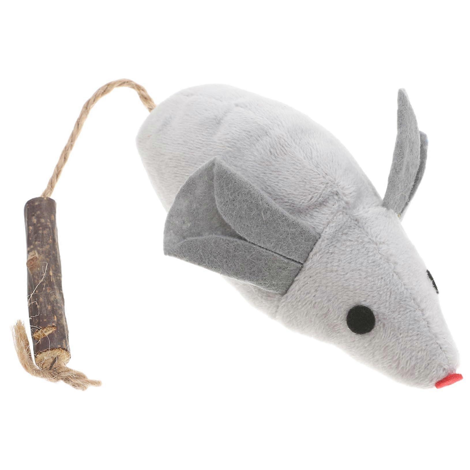 Simulation Cat Toy Interactive Toy Mouse Catnip Mice Cats for Cats Cat Mice Plush Grey