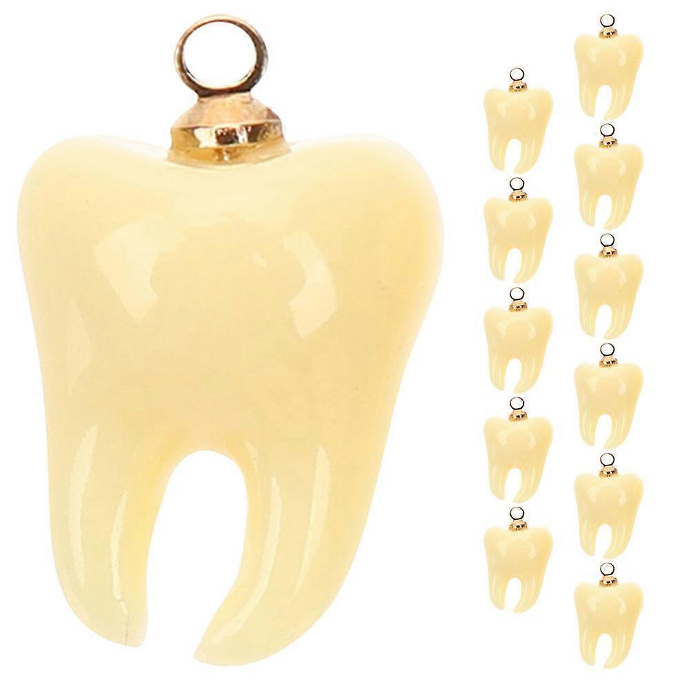 Resin Tooth Pendants Set   12pcs Unique DIY Jewelry Charms for Necklaces, Bracelets, Earrings & Craft Projects   Creative Fairy & Fantasy Inspired