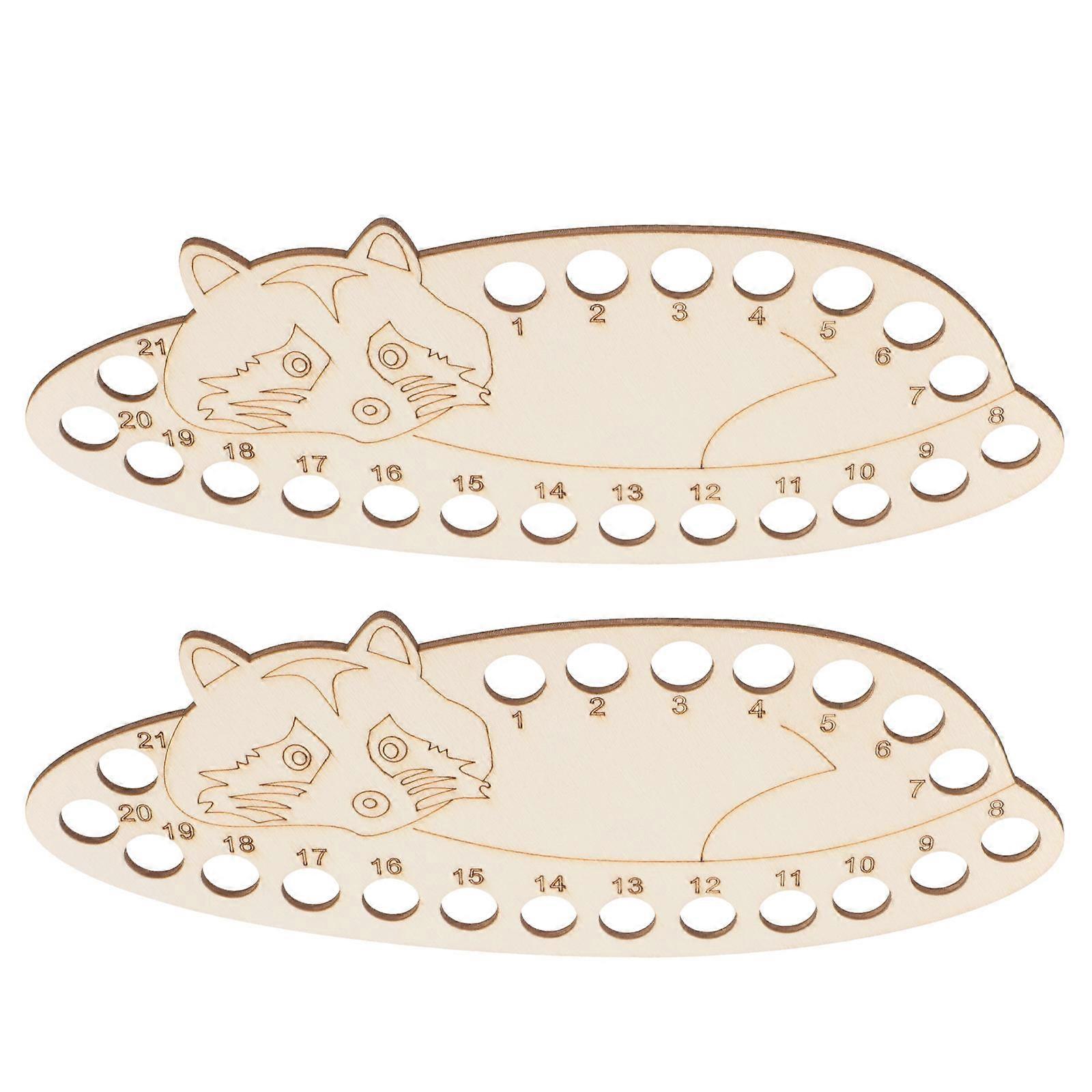Wooden Thread Keeper Embroidery Floss Organizer Delicate Size Khaki 20.50X9.00X0.30CM Prevent Tangling 2Pcs