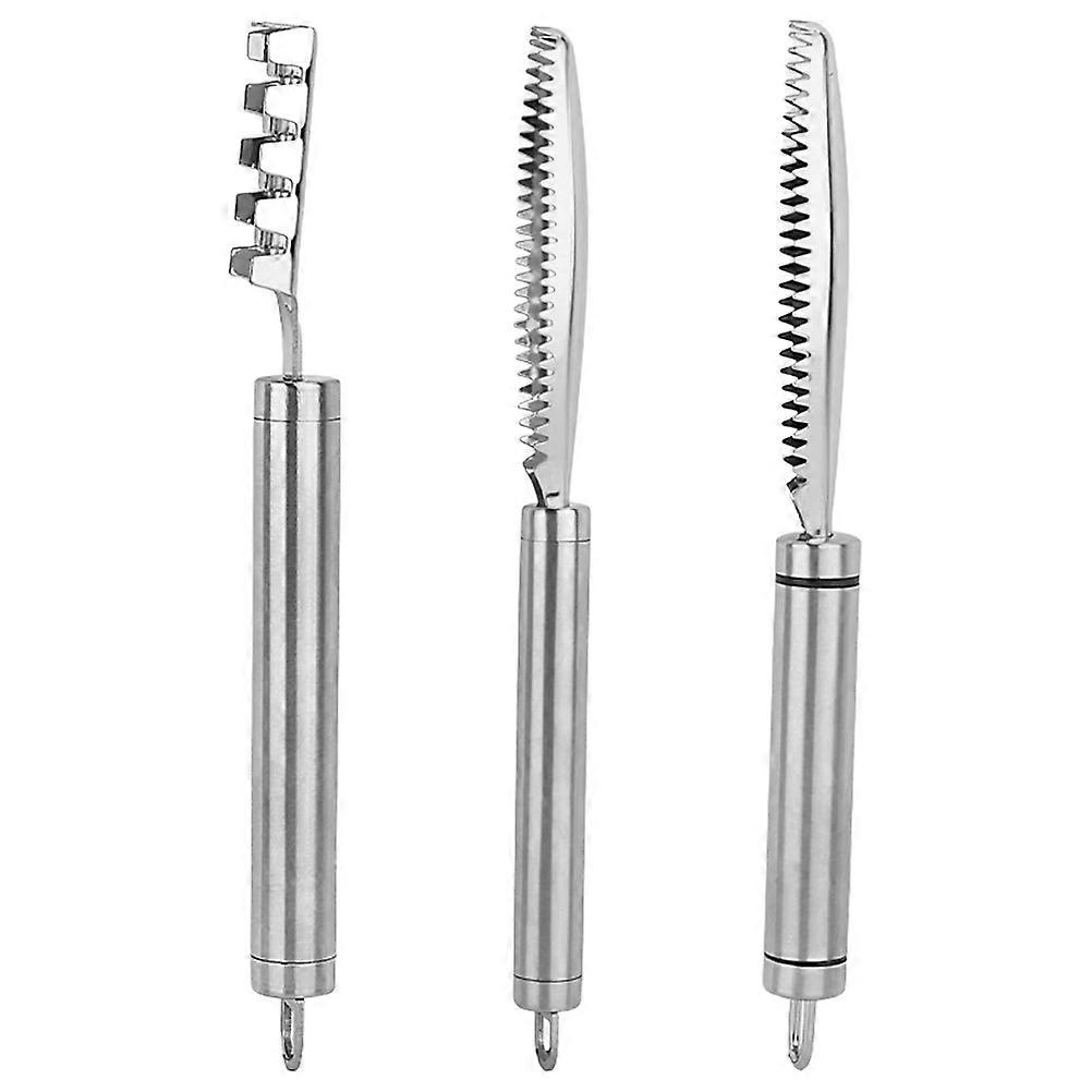 Kitchen Tool For Removal Ergonomic Handle Silver Color 3Pcs