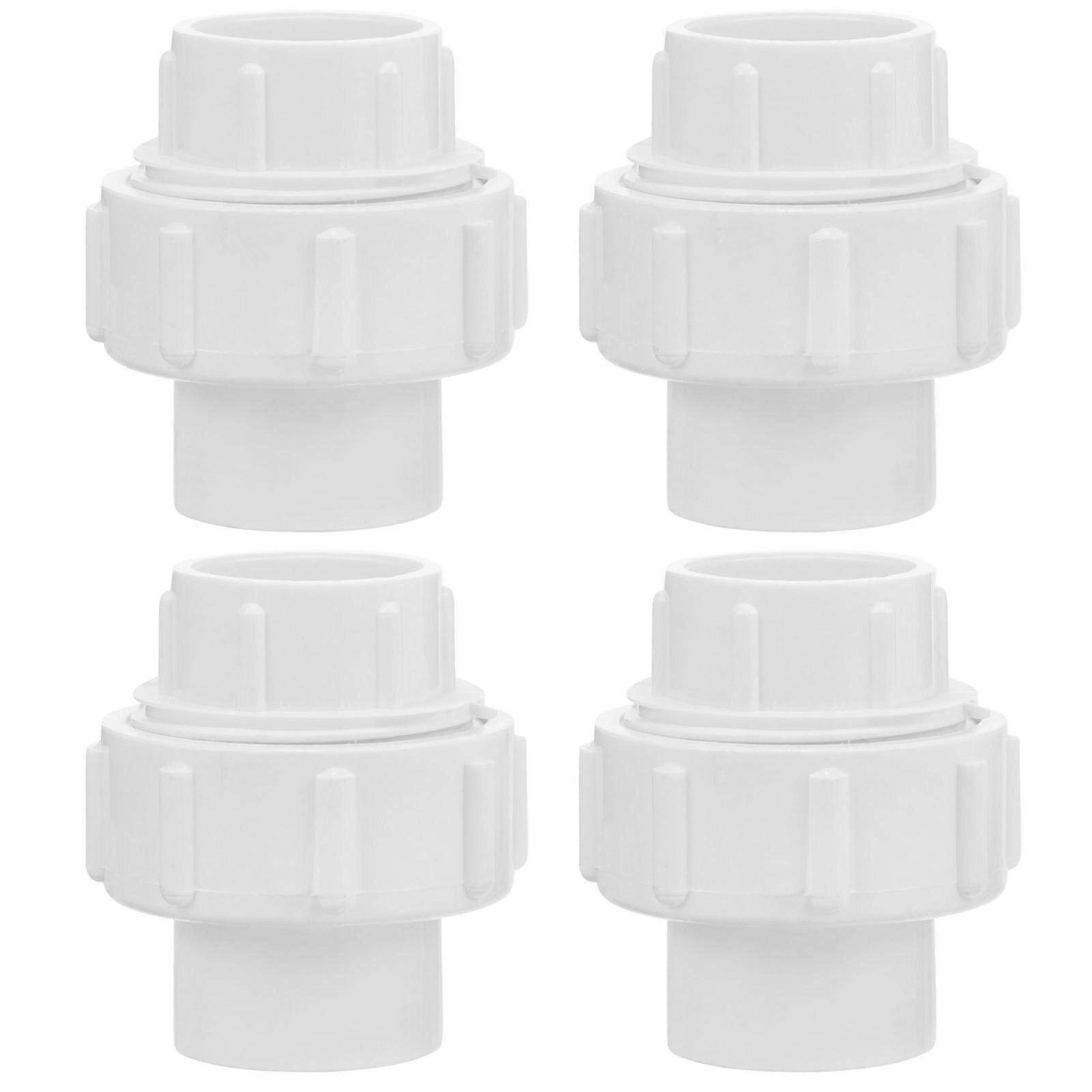 Water Pipe Quick Connector Plastic Hose Connectors for Yard Compatible with Hot and Cold Water 4Pcs White 5.5x5.5x5.5cm