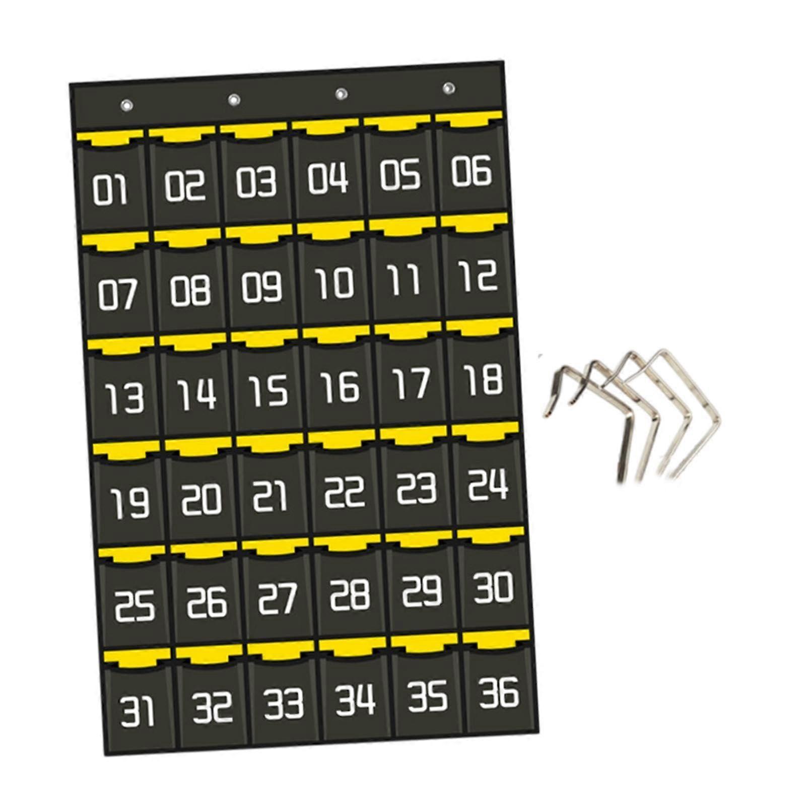 Pocket Chart Organizer for Classroom Mobile Phone and Toy Storage, 36 Pockets, 67cm x 96cm, Wall-Mounted Hanging Design