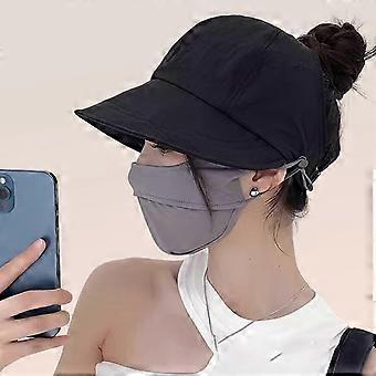 Kvinnors stora brätte UV-skydd Tom topp solhatt,Utomhus bredbrätte hattar för kvinnor,Utomhus UV-skydd ihålig topp solhatt