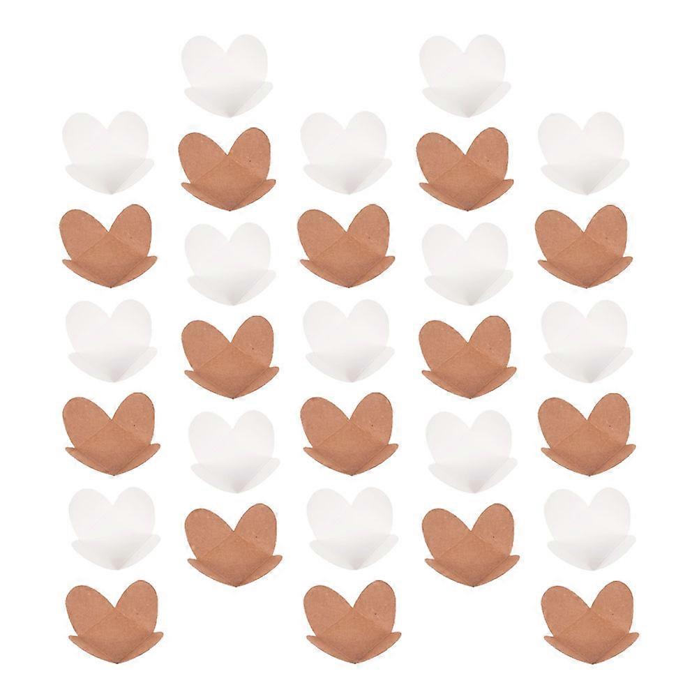 Kraft Paper Chocolate Holder Separating Chocolate Daily Use Simple Style Square 3.30X3.30X2.80Cm 100Pcs
