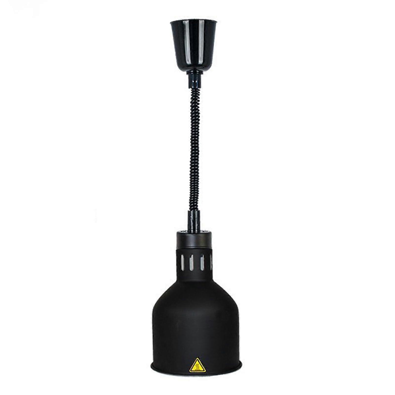 Food warming lamp with 19 cm diameter, retractable food warming lamp, adjustable length 60–180 cm, suitable for hotel kitchens and cafeterias (A).