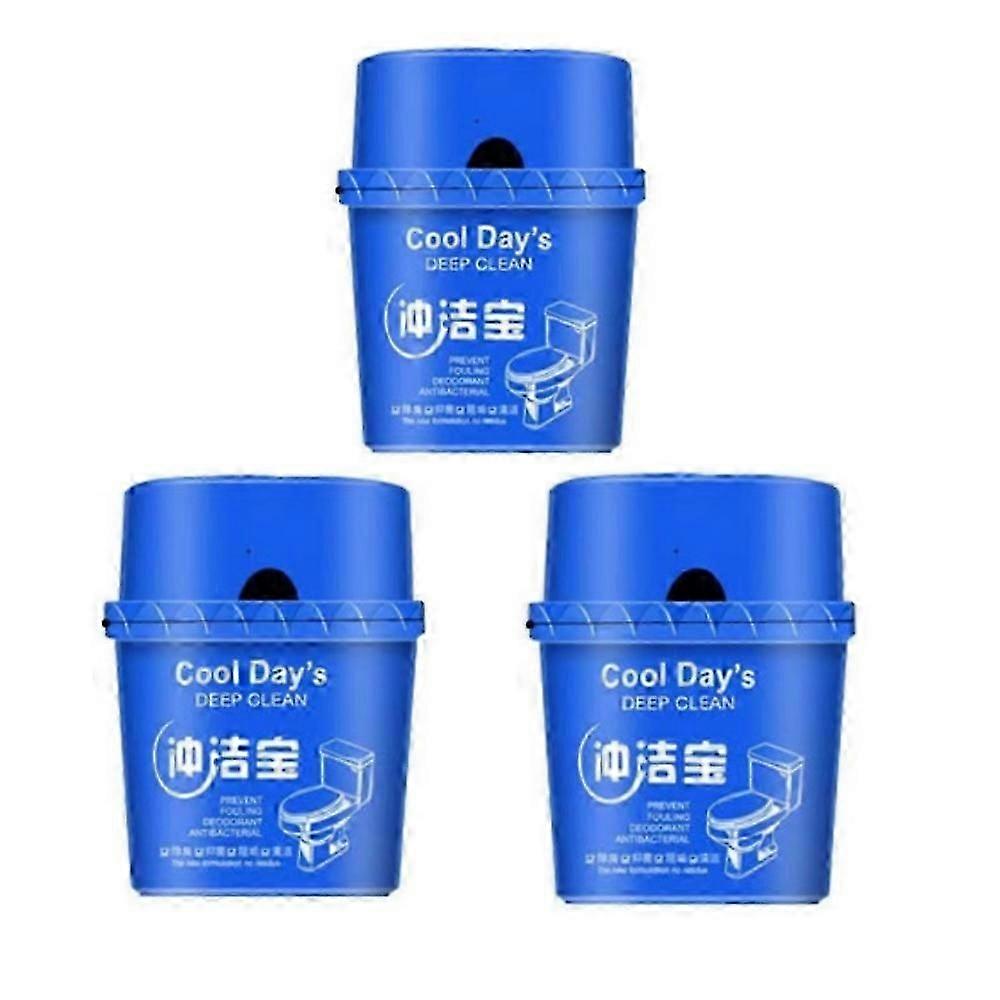 3pcs Inodoro Taza Cisterna Limpiador Loo Freshener 2000 Flush Stain & Removedor de cal