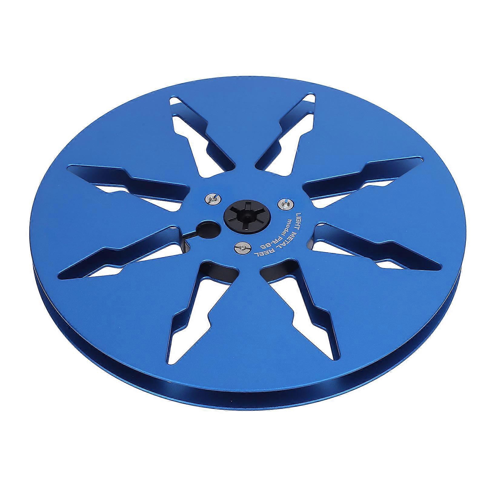 1/4 Inch 7 Inch Aluminum Alloy Empty Tape Reel Open Reel with 8 Hole Compatible with ReVox Studer Reel to Reel Tape Players Blue