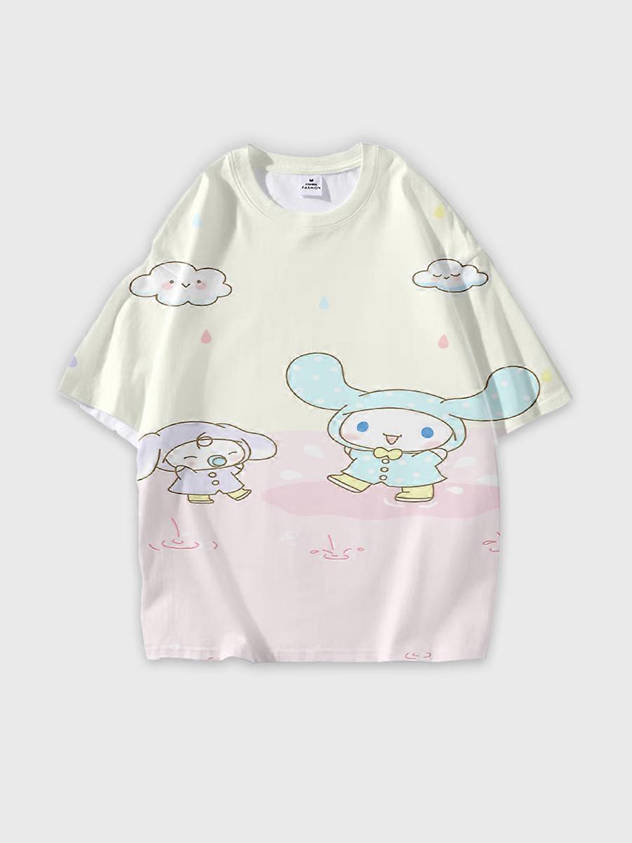 T-shirt round neck Pattern loose short sleeve JW1490