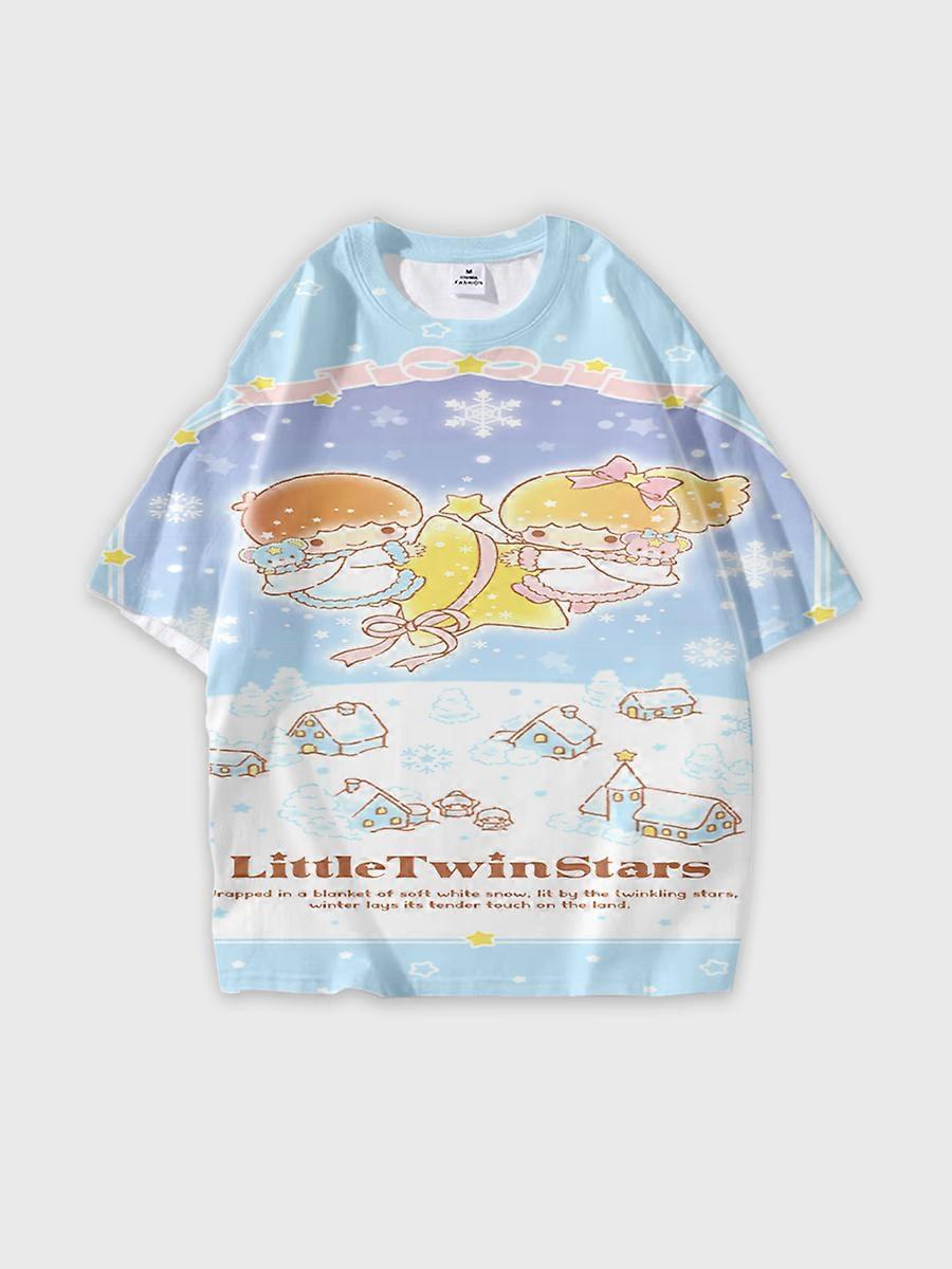 T-shirt round neck Pattern loose short sleeve JW1531