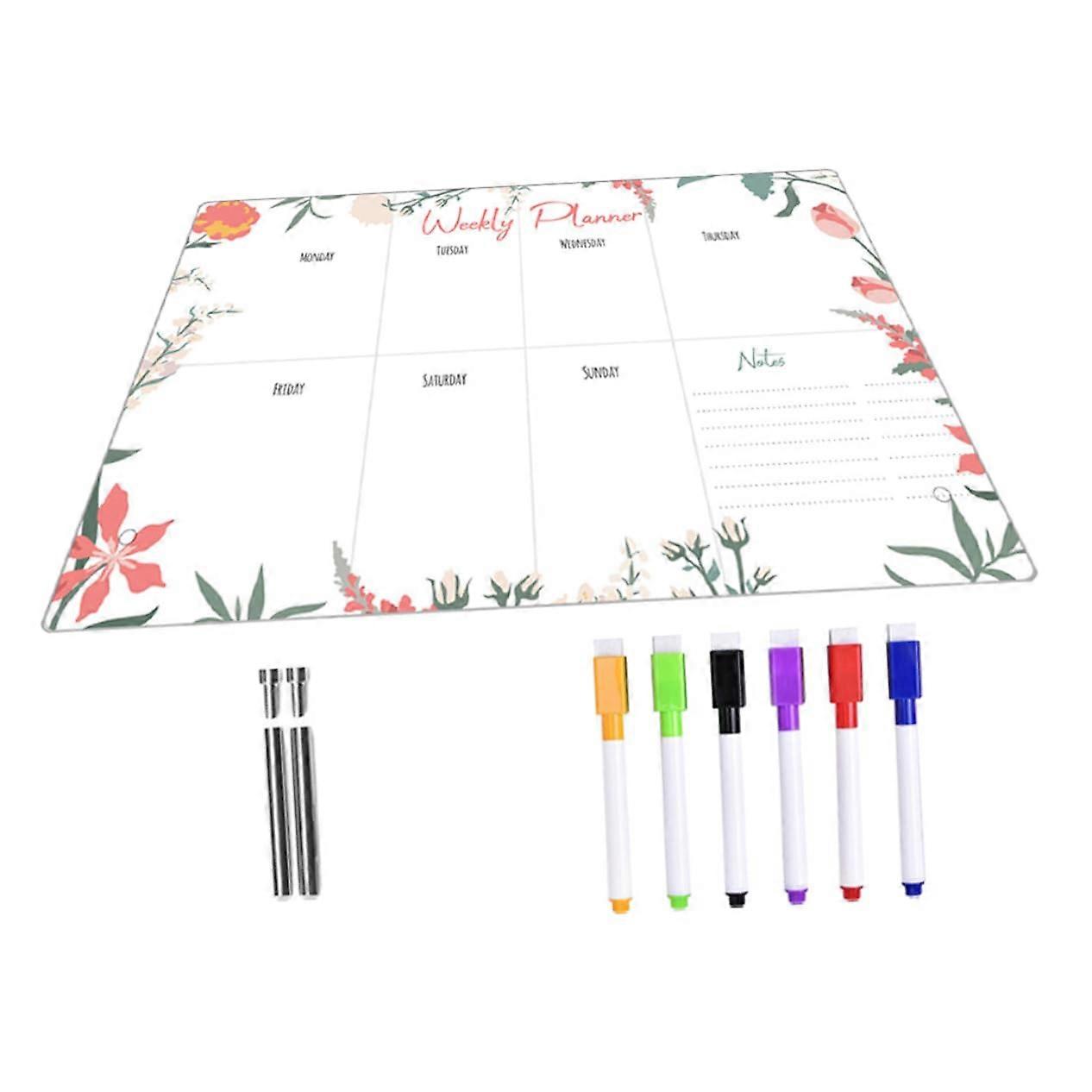 Acrylic Writing Board 30x20CM Transparent Dry Erase Whiteboard for Notes and To-Do Lists for Office and Home Use