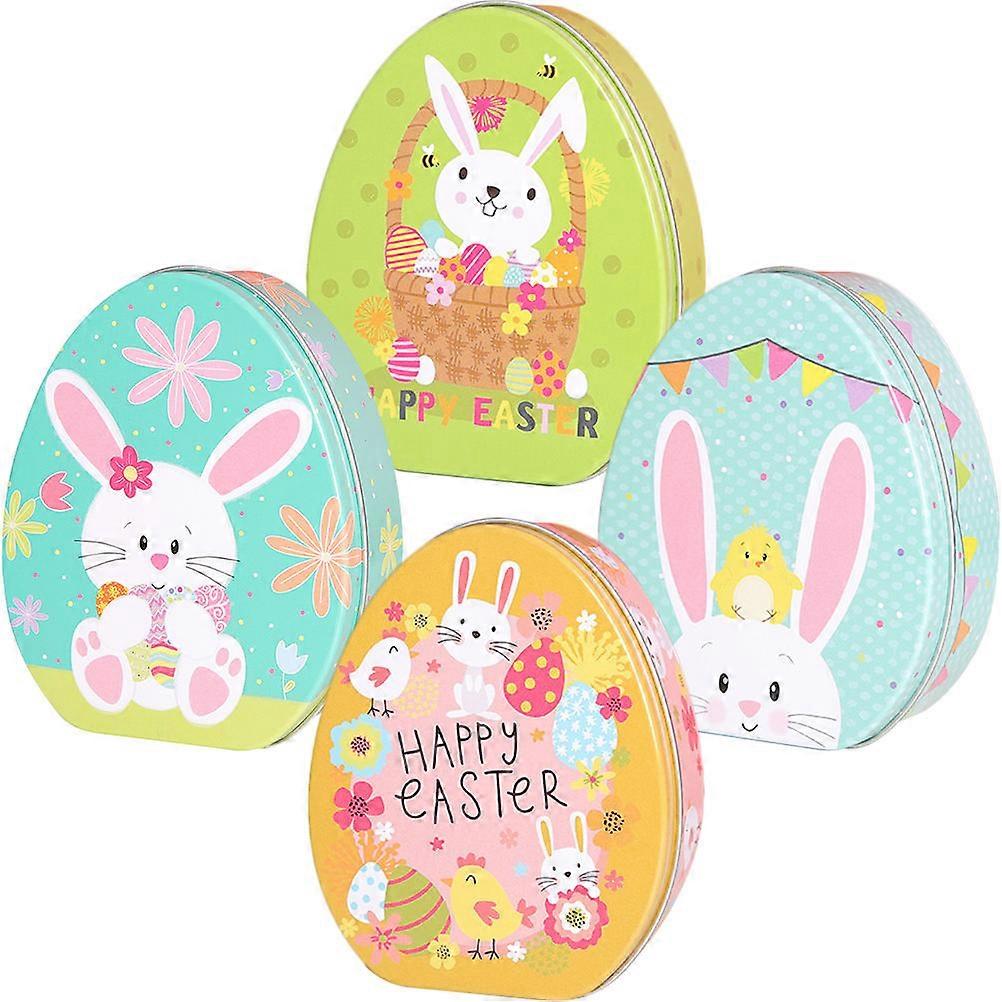 Easter Party Favor Boxes Rabbit Pattern Candy Boxes for Storage 4Pcs