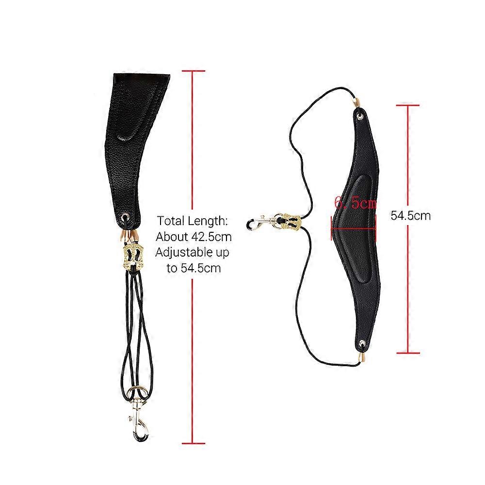 Saxophone PU Leather Shoulder Strap Soft Neck Strap Padded for Sax