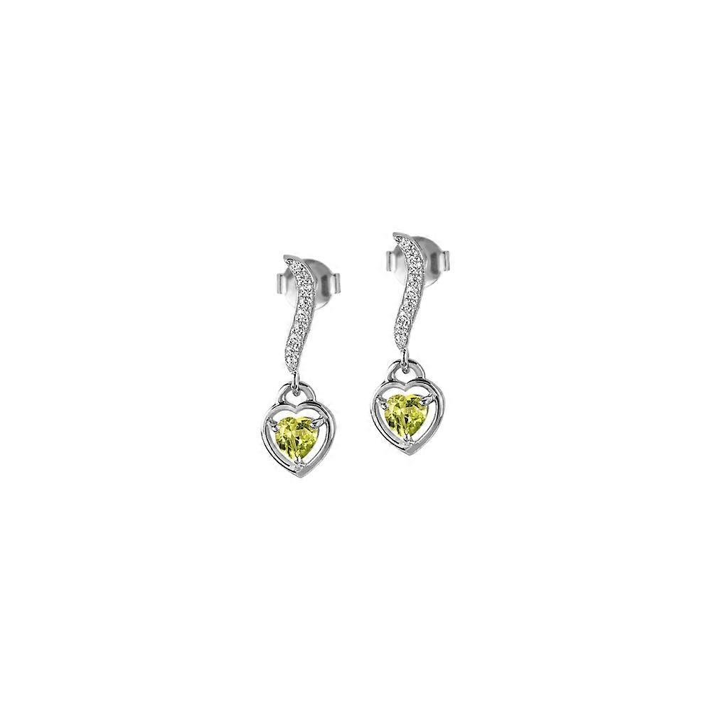Jacques Lemans - Sterling Silver Studs with Peridot - SE-O120B