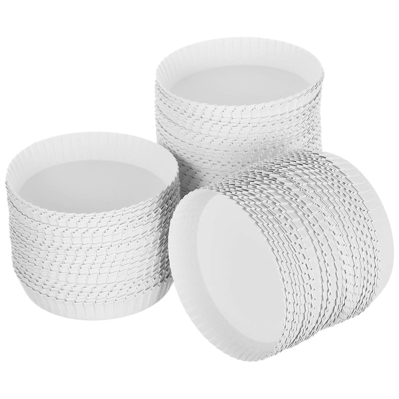 White Disposable Paper Cup Lids for Home Use Ideal for Water Juice Coffee 100 Pieces