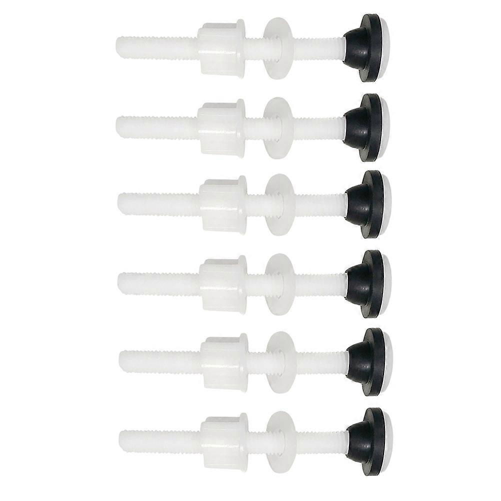 Toilet Lid Accessory Fixing Bolt Plastic POM Rubber Suitable for Toilet Tank or Seat Fastening Multi 10X1cm 3Pairs