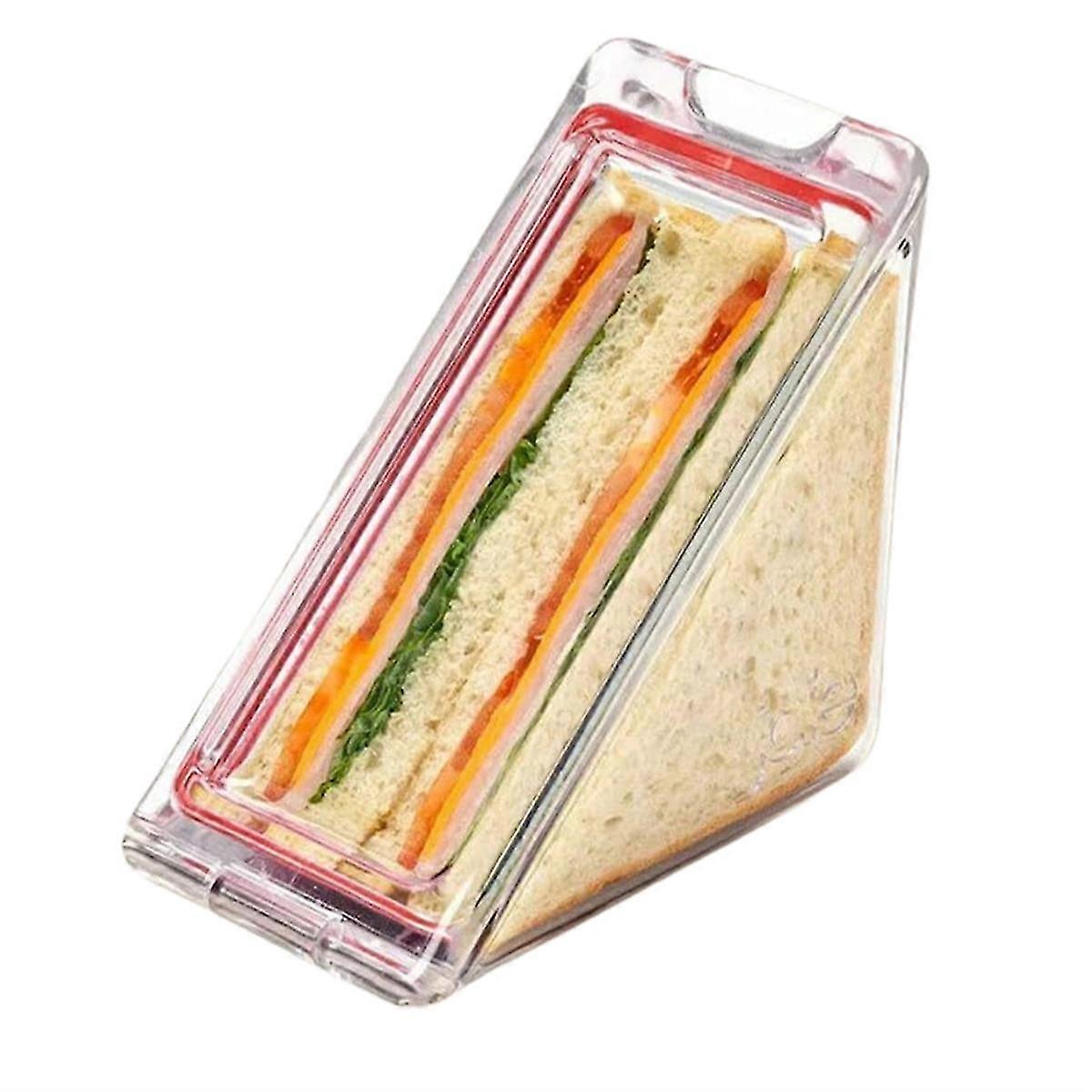 Contenant à sandwich triangle en plastique transparent - Boîte à lunch 1 pièce pour des sandwichs frais et des collations sur le pouce