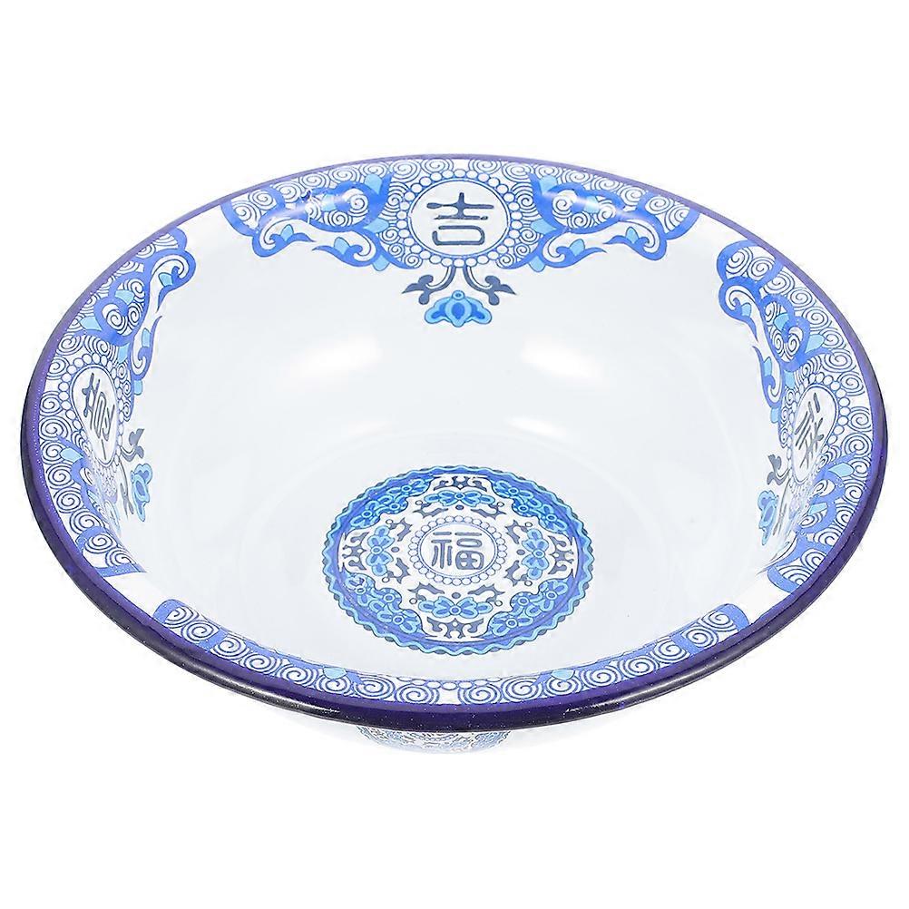 Retro Round Enamelware Salad Pasta Bowl Dinner Storage Basin 1 Set