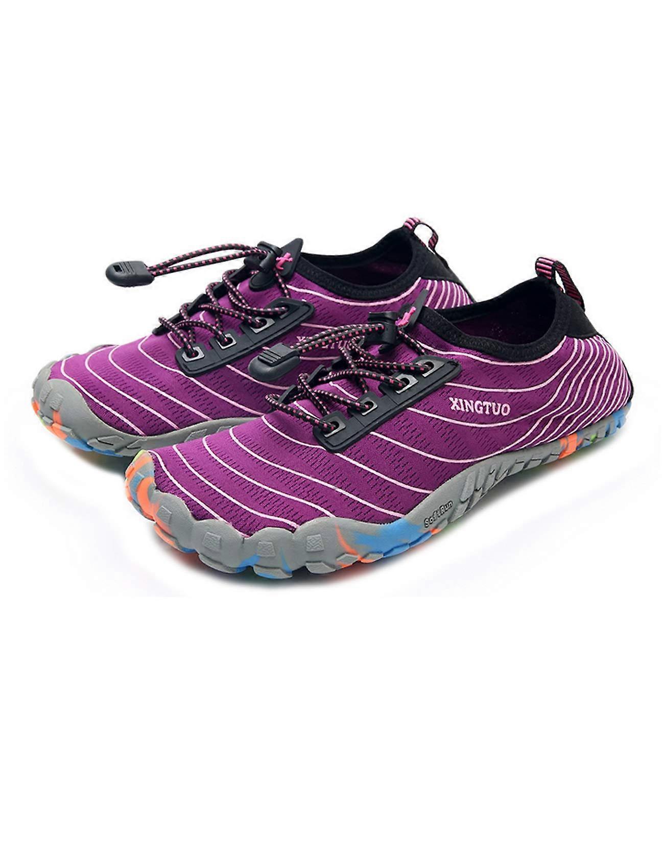 Unisex QuickDrying Beach Shoes, AntiSand Lightweight for Snorkeling, Yoga, Shore, Dive Socks, Wave Purple
