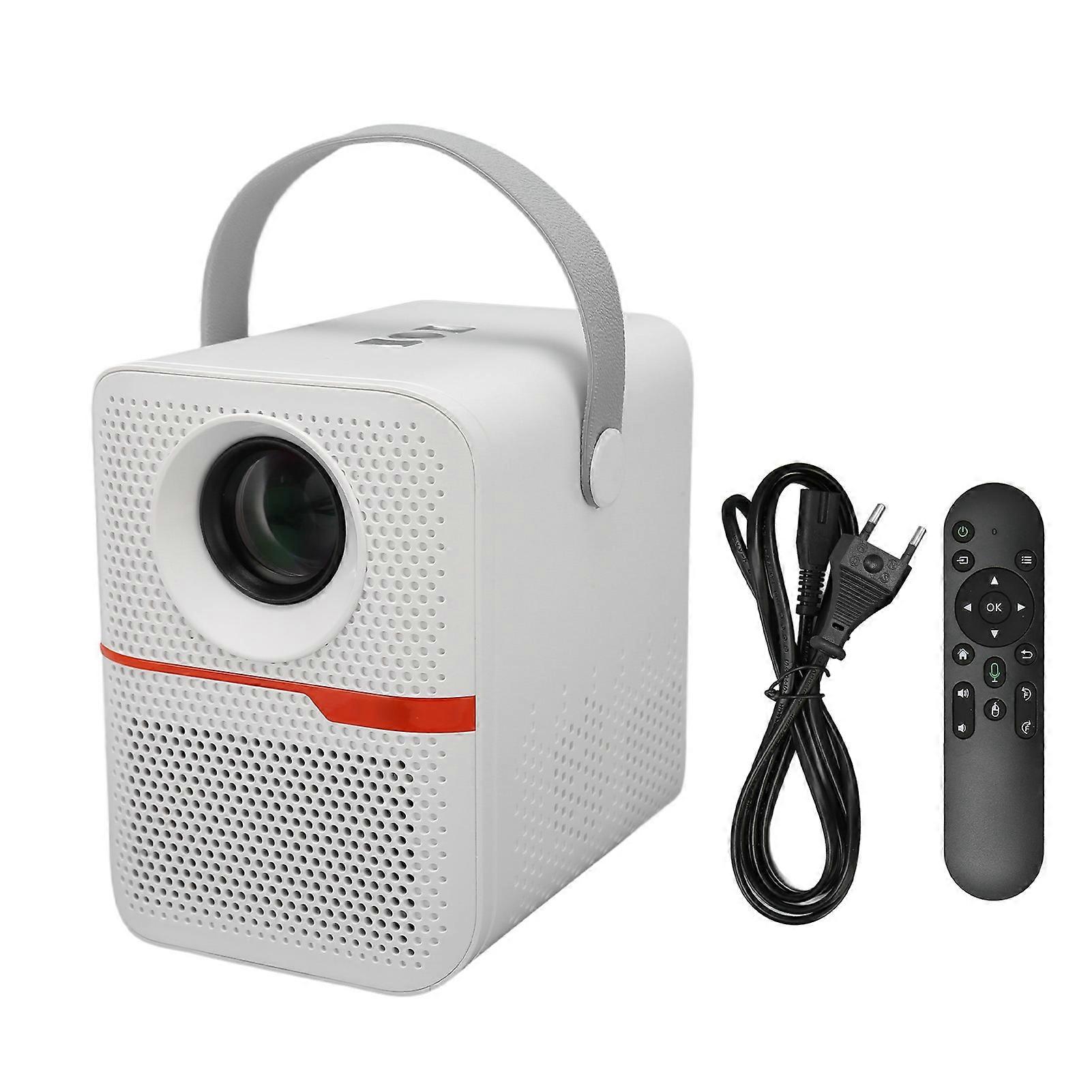 Smart 1080P Projector: 4K Decoding, WiFi, Bluetooth 4.2, Portable Home Theater EU Plug