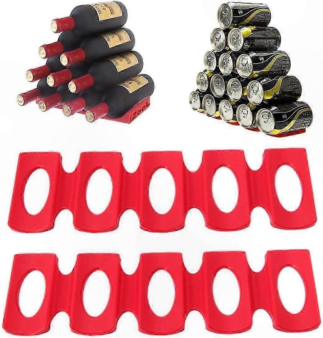 Bottle Holder for Refrigerator - Adjustable Bottle Rack Organizer