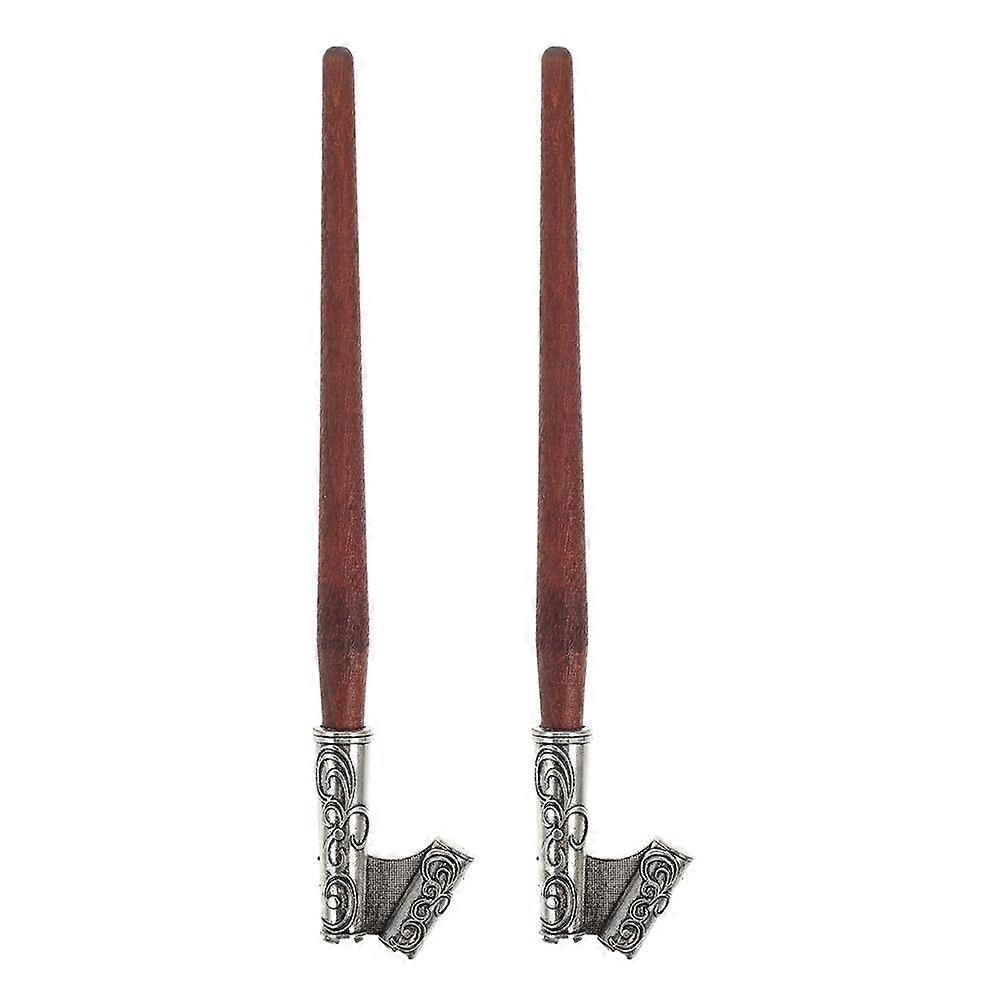 2 Pcs Oblique Nib Holder Dip Pen Handles for Calligraphy, Comic Art & Fountain Pen Use – Comfortable Grip Alloy Design for Artists & Beginners
