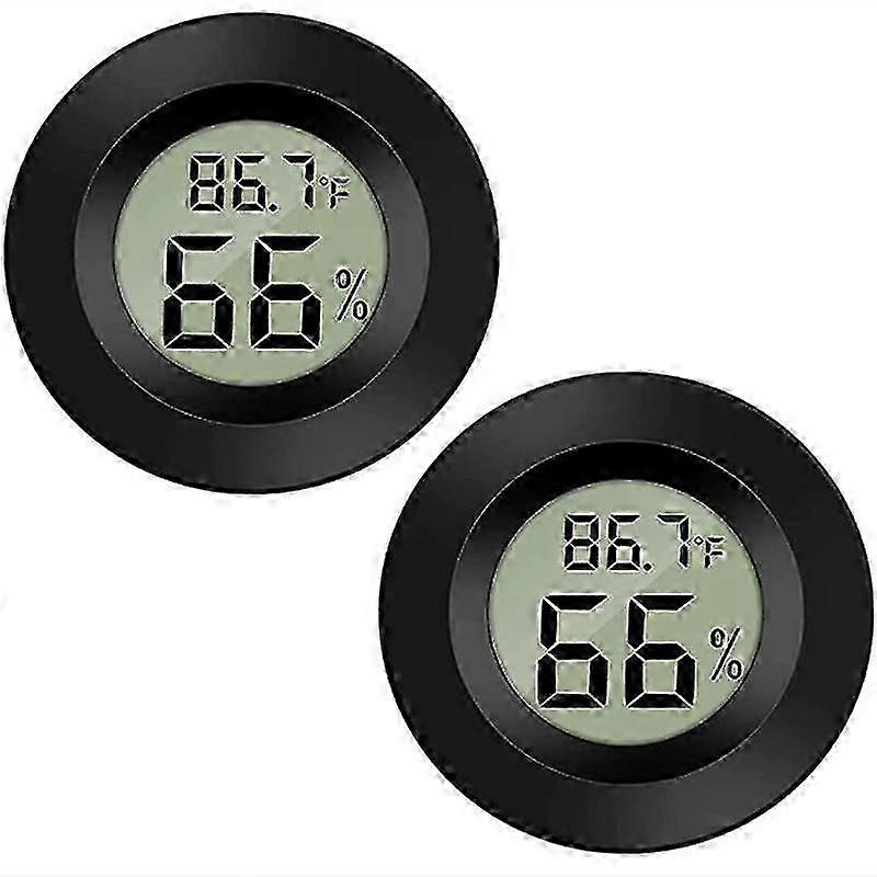 2er-Pack Mini Digital Hygrometer Gauge Innenthermometer, LCD-Monitor Temperatur Außenluftfeuchtigkeitsmesser für Humidore Greenhou SZRH A-J