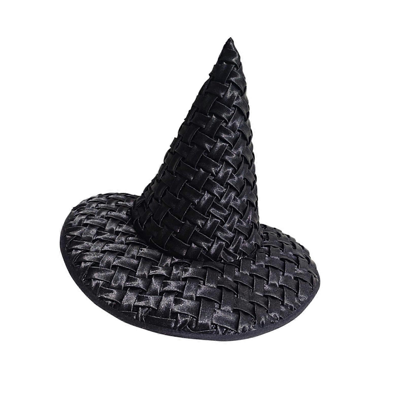 Siyah Geçmeli Cadı Şapkası Zarif Örgülü Tasarım Temalı Partiler İçin Mükemmel Cosplay Ve Süslemeler Çok Renkli
