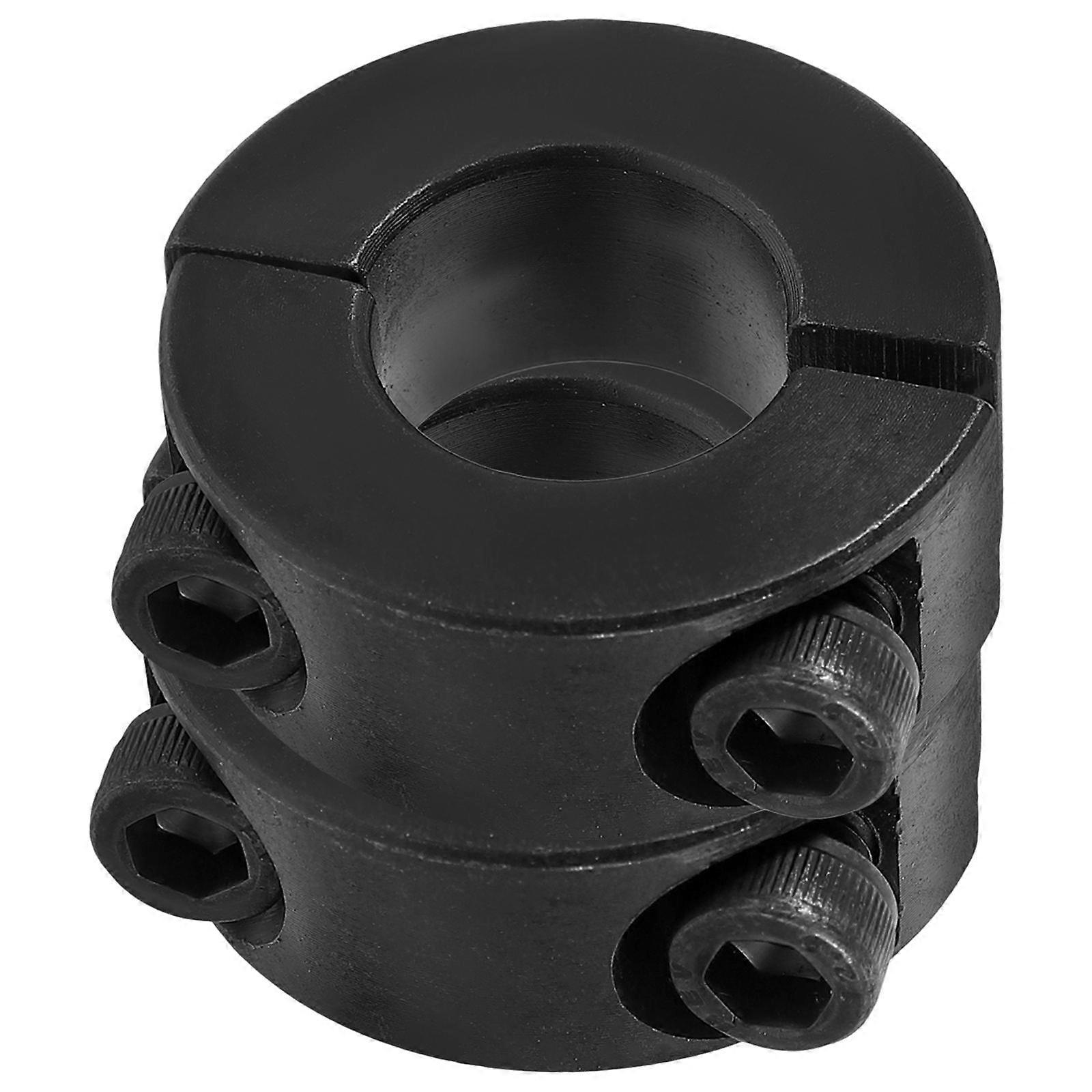 Steel Shaft Collar Clamping Collars Industrial Use 1.57X1.57X0.59in Black Circular Preventing Slipping 2Pcs