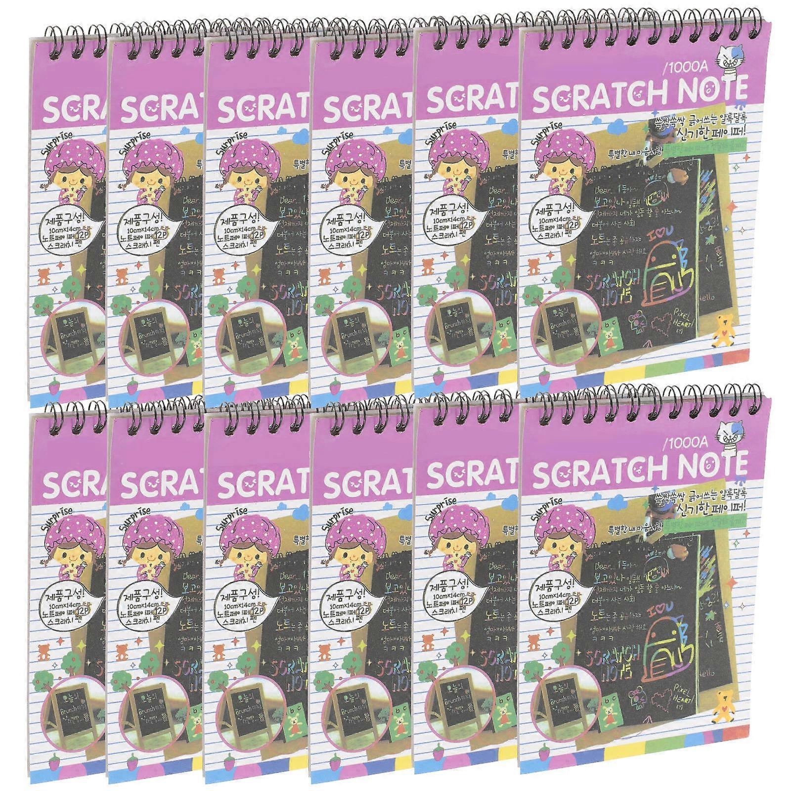 Versatile Drawing Tool Scratch Notebooks Educational Toy For Kids Sketch Book Reveal With Scratch 6 Sets