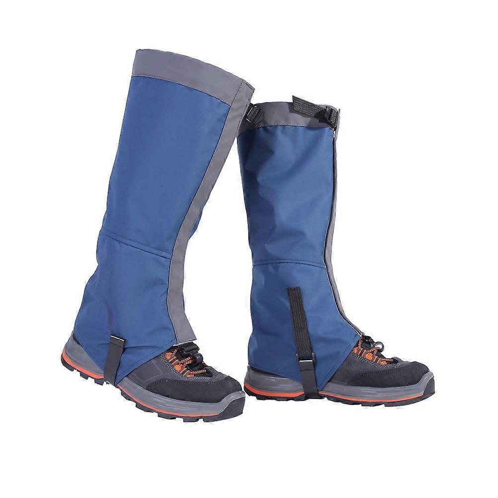 Blue Nylon Gaiters for Hiking and Mountain Climbing Lightweight Adjustable Foot Covers 7.5 Inches