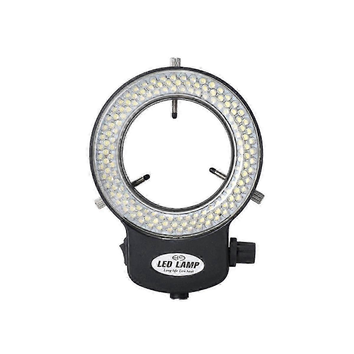 Adjustable LED Ring Light with 144 Lamp Beads for Industrial Microscope - EU Plug, Bright Illuminator Light Source