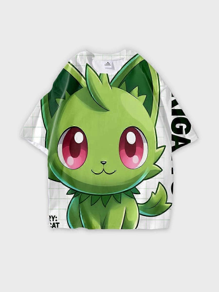 T-shirt round neck Cartoon Pattern loose short sleeve E2660