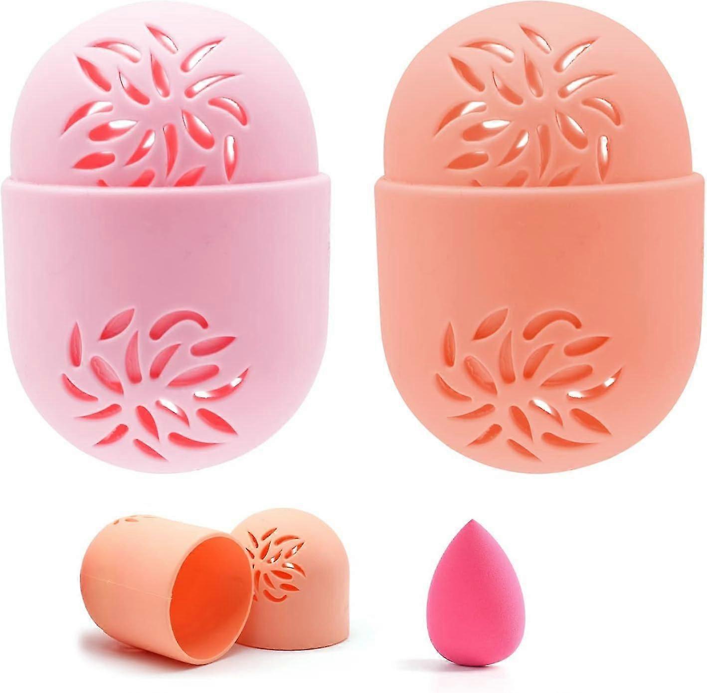 2pcs makeup sponge holders, makeup egg storage.