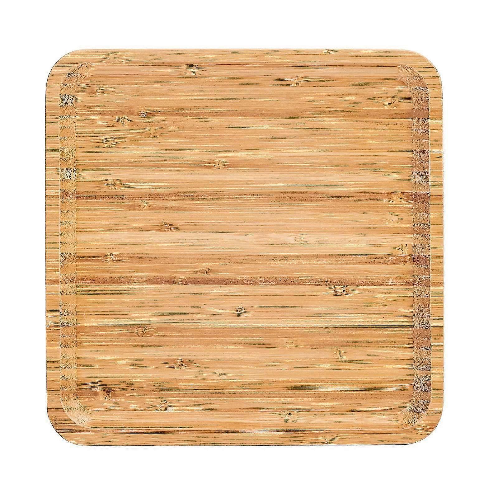 Bamboo Breakfast Tray - 9.84-Inch Serving Platter for British Tea Time