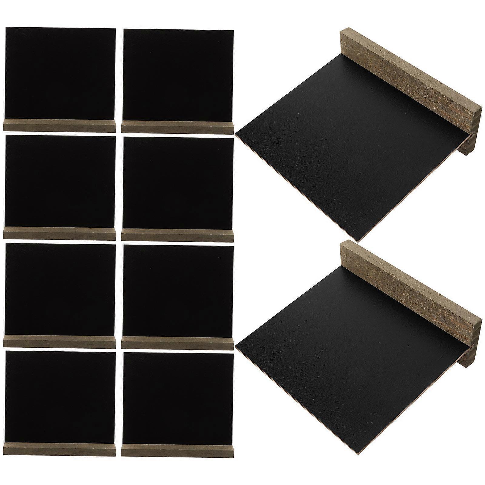 Mini Blackboard Made of Synthetic Material for Writing Use Black Color Perfect for Home School 10 Pieces