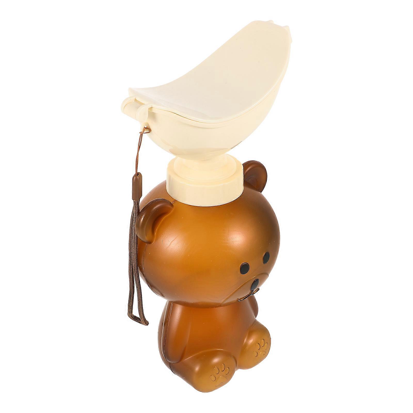 Portable Travel Potty for Kids Light Brown PP Ideal for Home Use Compact and Sturdy Design 600 ml Capacity