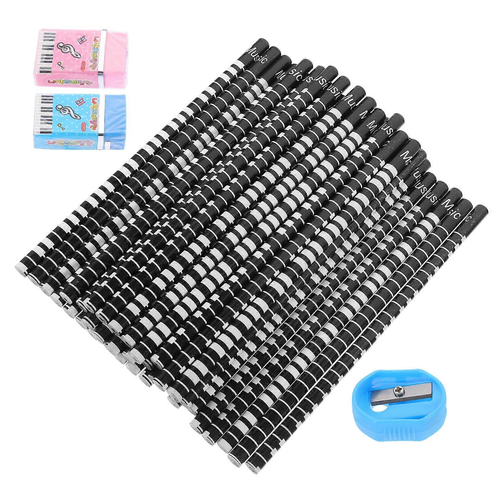 Portable Pencils for Kids with Smooth Writing Experience and Wipeable Marks Black Synthetic Material 36pcs