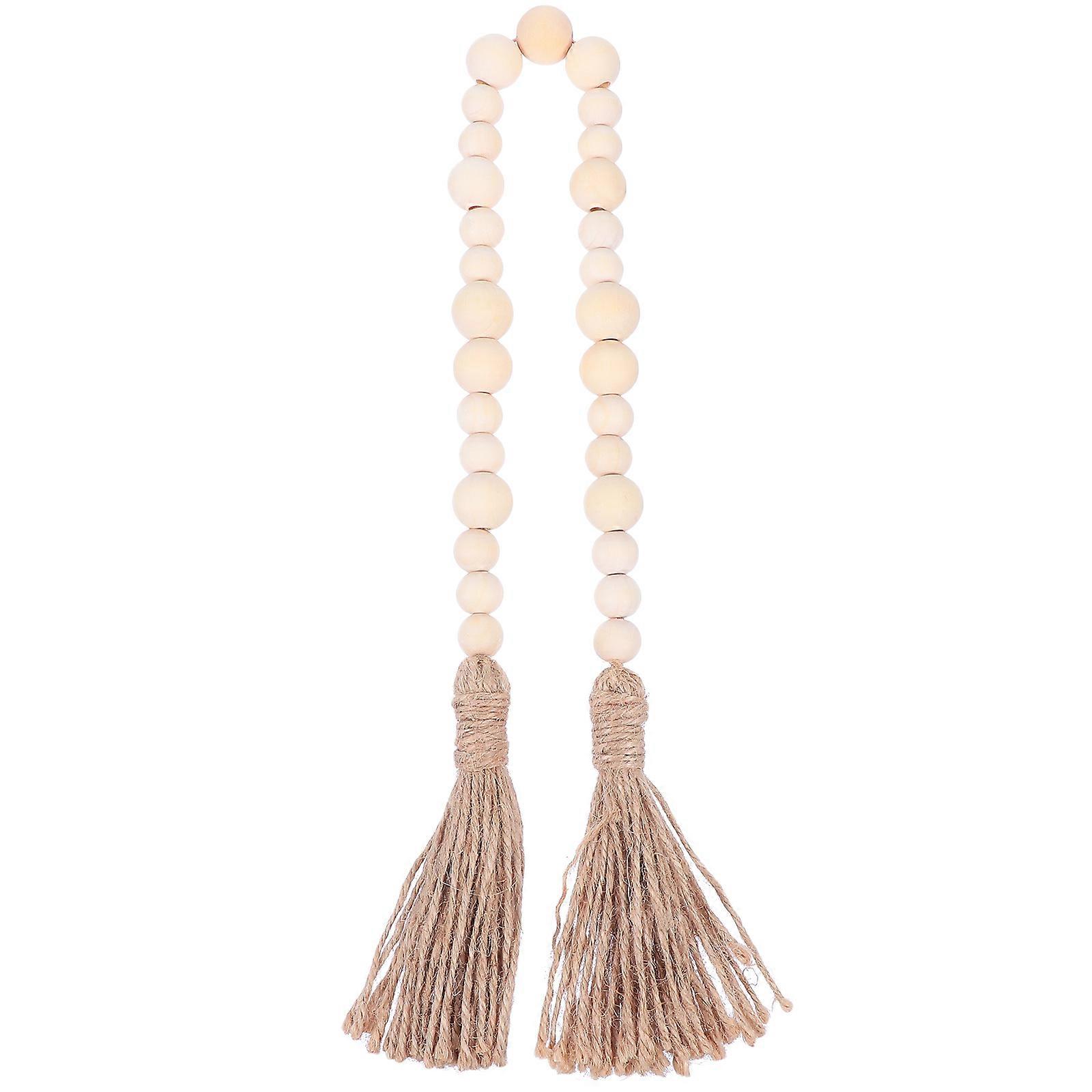 Tassel Bead String 1Pack Craft Projects Rustic Farmhouse Style 64x2cm Decorative Accessories