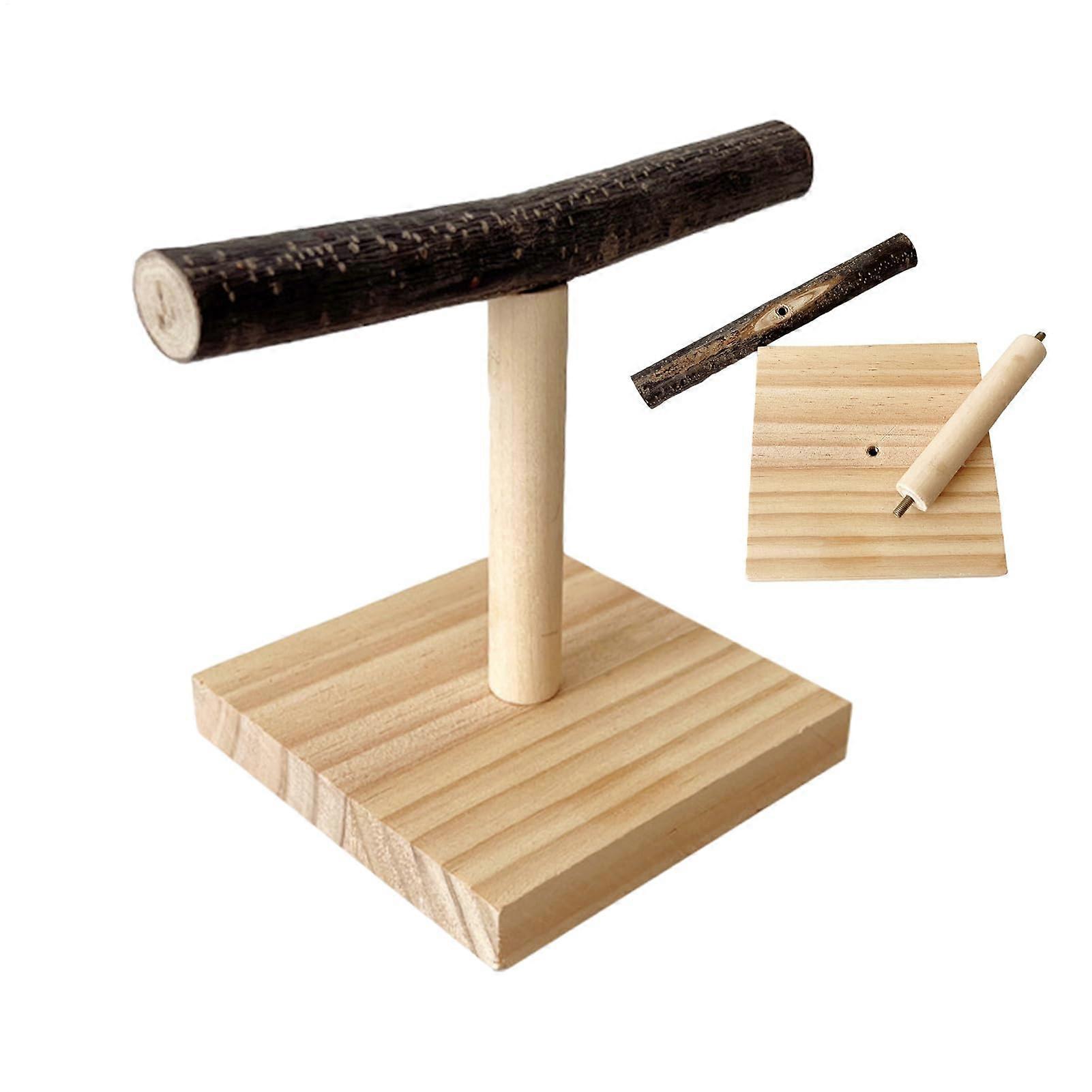 Parrot Perch – Natural Wooden Parrot Perch Bird Perch Stand for Cages and Tables Sitting Platform Suitable for Budgies and Other Pet Birds