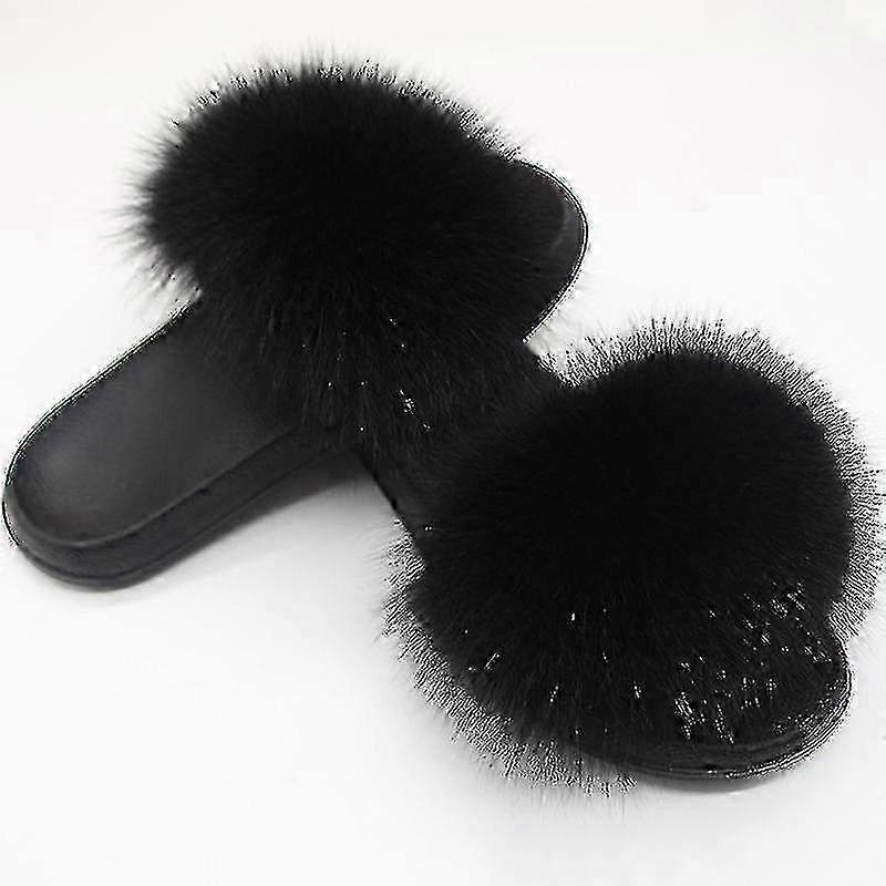 Chinelos de pele macia para mulheres - chinelos aconchegantes para uso interno e externo com bico aberto F26