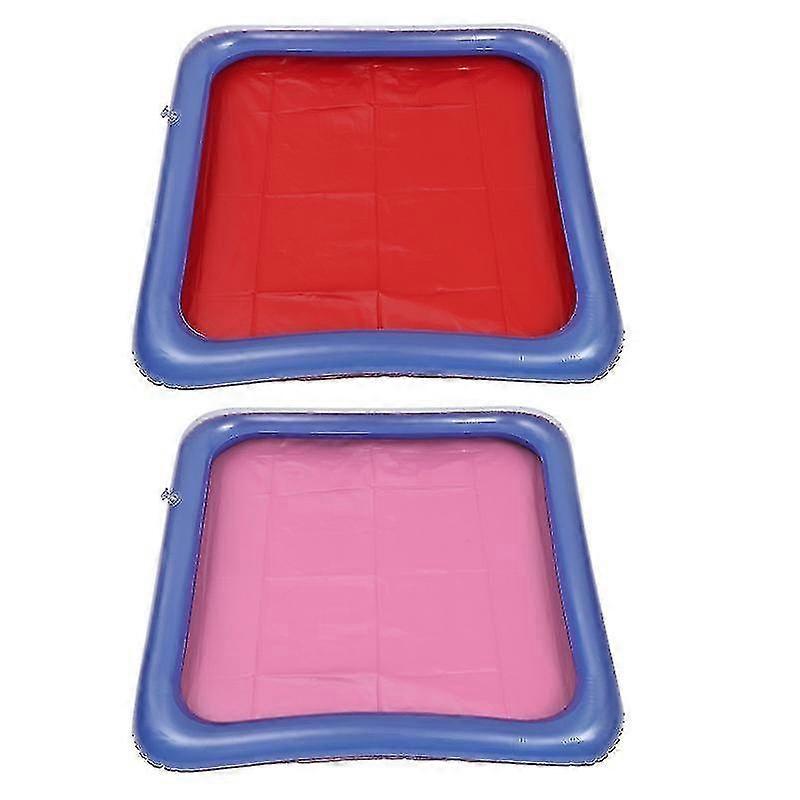 AURA 70X70x13cm Random Color Water Parks & Slides 2pcs Inflatable Ice Serving Bar Ice Food Server Storage