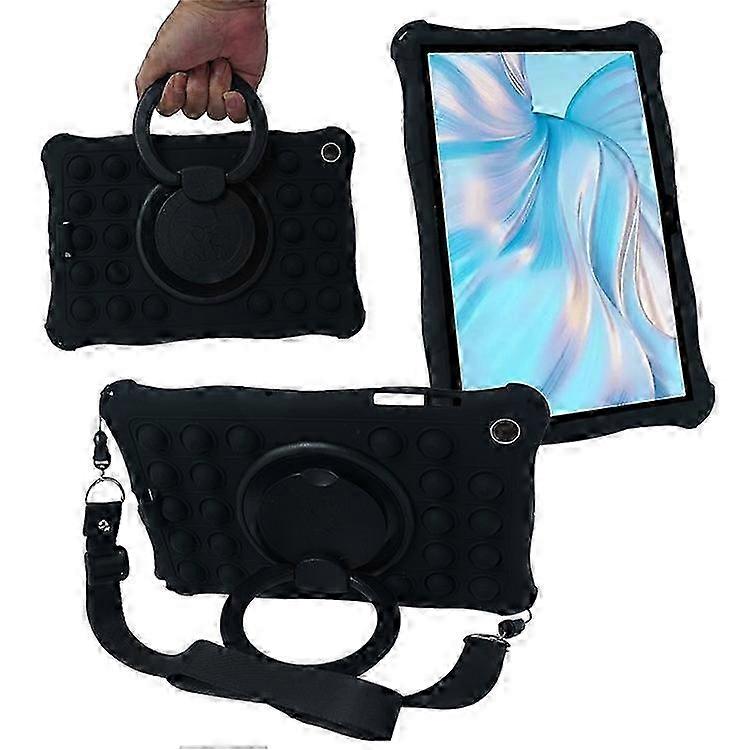 Compatible For Samsung Galaxy Tab A9+ X210 X216 X218 Kickstand Case Push Bubble Tablet Cover with Shoulder Strap 0619