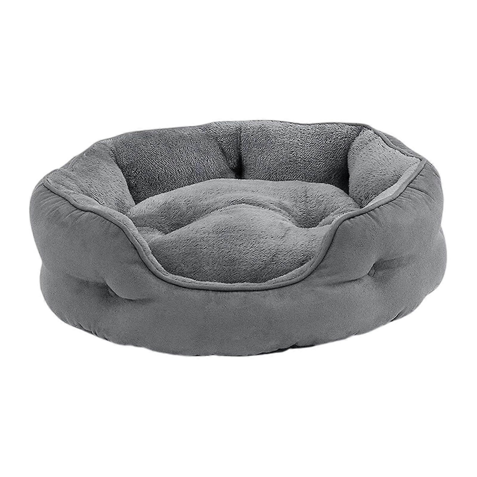 Pet Bed for Dogs and Cats, Soft and Comfortable Indoor Sofa with Anti-Slip Bottom, Gray, Size Small