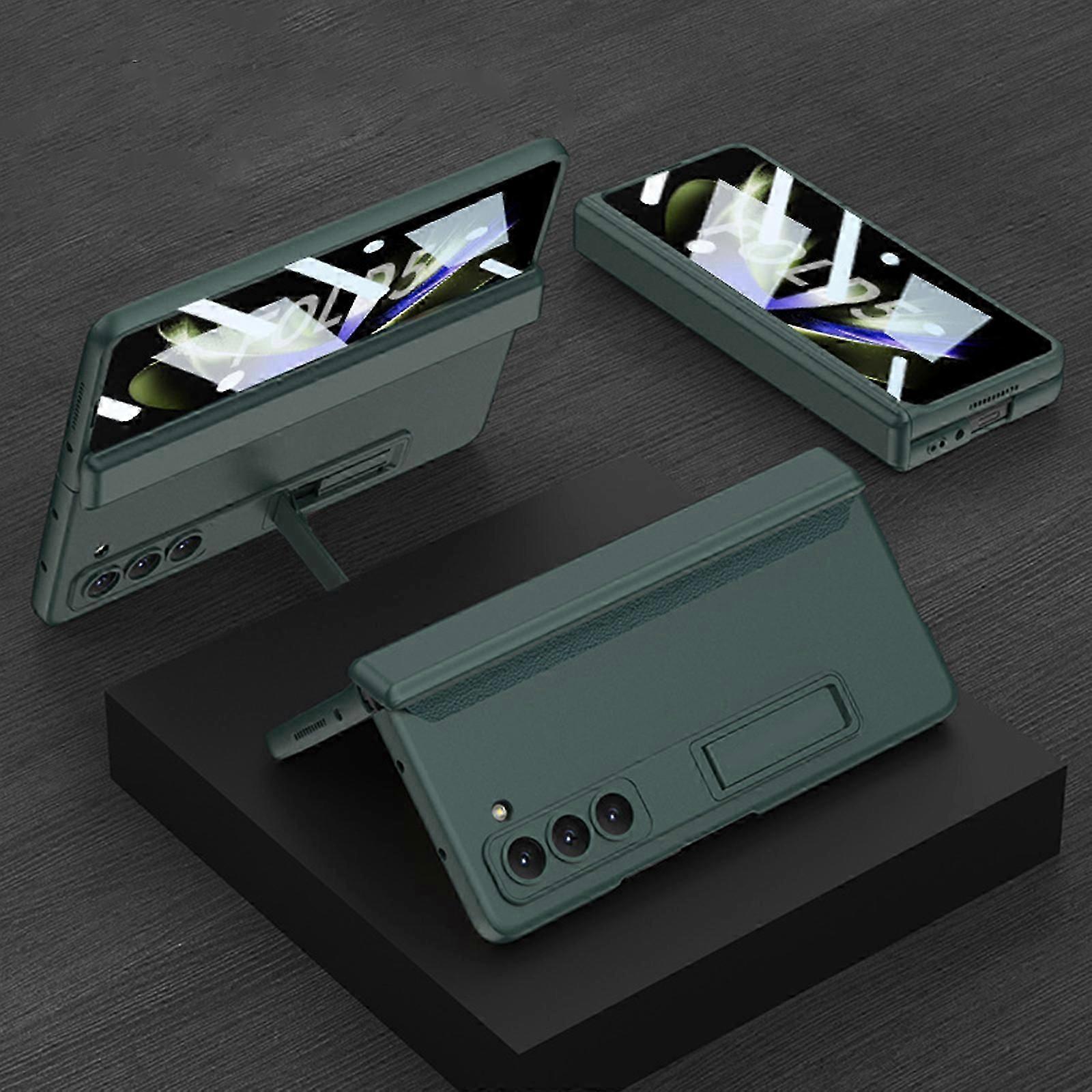 for Samsung Galaxy Z Fold 5 Case Hinge Protective Case with Built-in Kickstand, Harfd PC Shockproof Cover for Samsung Galaxy Z Fold 5