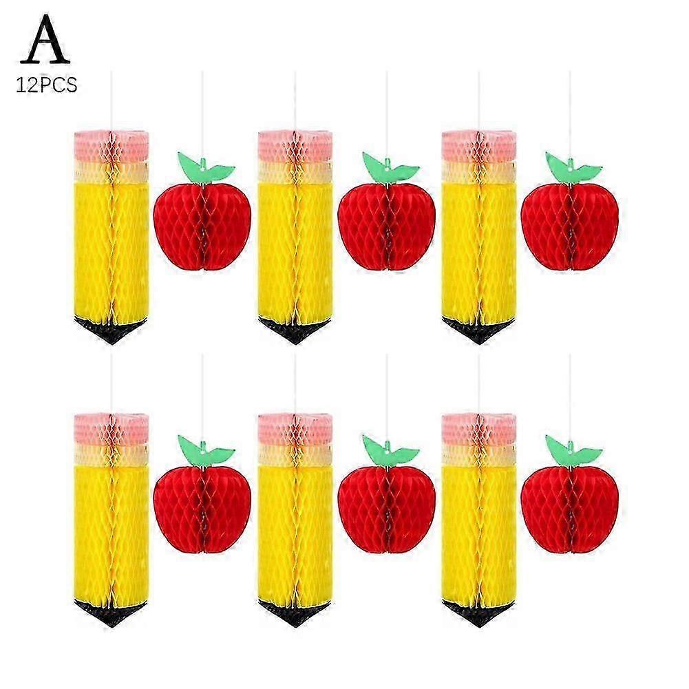 Back to School Honeycomb Decorations - Fun Party Hanging Props for Classrooms