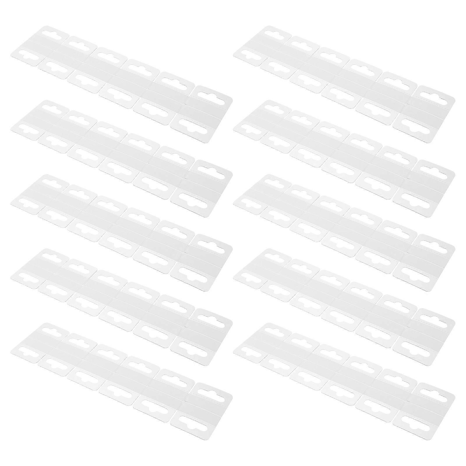 Small Clear Hooks 100Pcs For Office Use Rectangular Shape Effective Display Adhesive Functionality