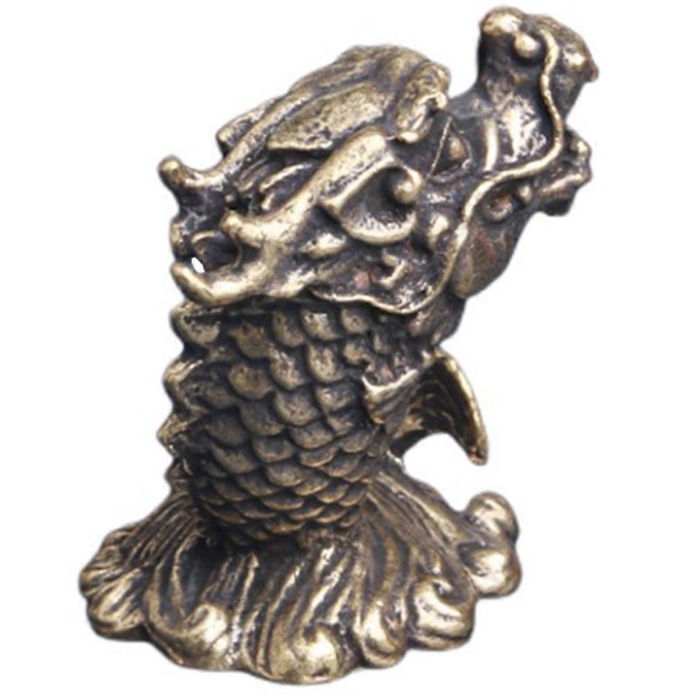 Tea Pet Ornament Brass Ancient Turtle Head -Boosting Decor Pet Decor