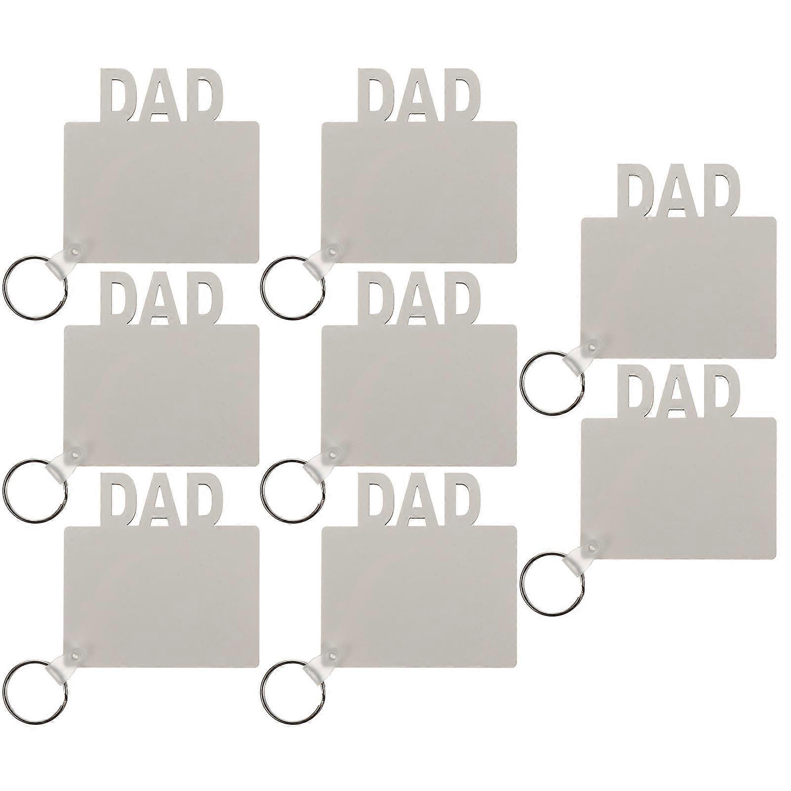 8Pcs Key Chain Heat Transfer Sublimation Blanks Craft Tools